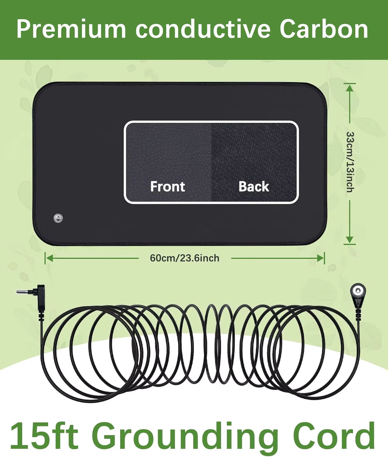 30X60CM Earthing Mat Grounding Pad for Improves Sleep,Enhanced Circulation,Reduces Inflammation & Pain Grounding Mat for Desk